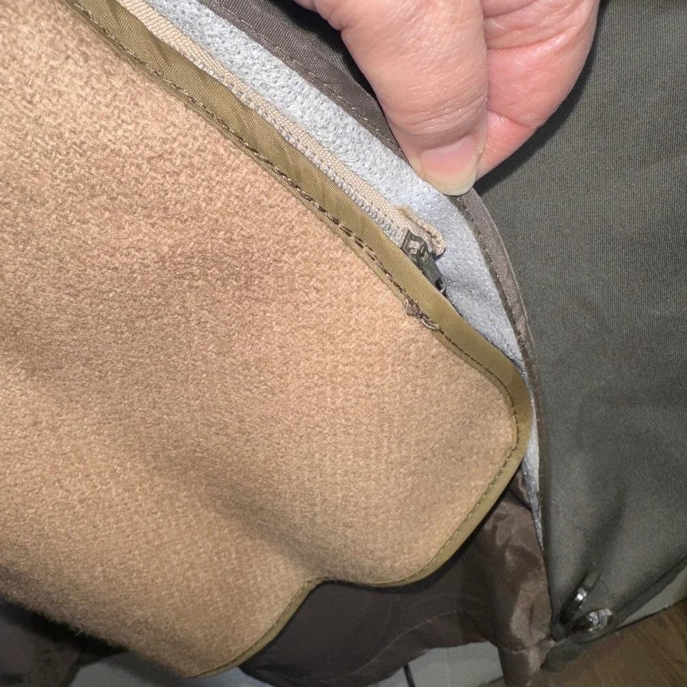 Misty Harbor Mens Double Breasted Trench Coat Olive Green Removable Liner Belted